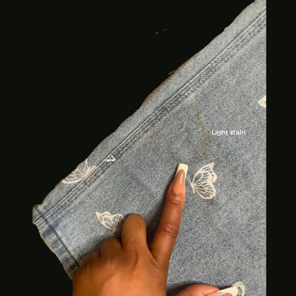 Butterfly Bleached Denim High Waisted - Picture 4 of 6